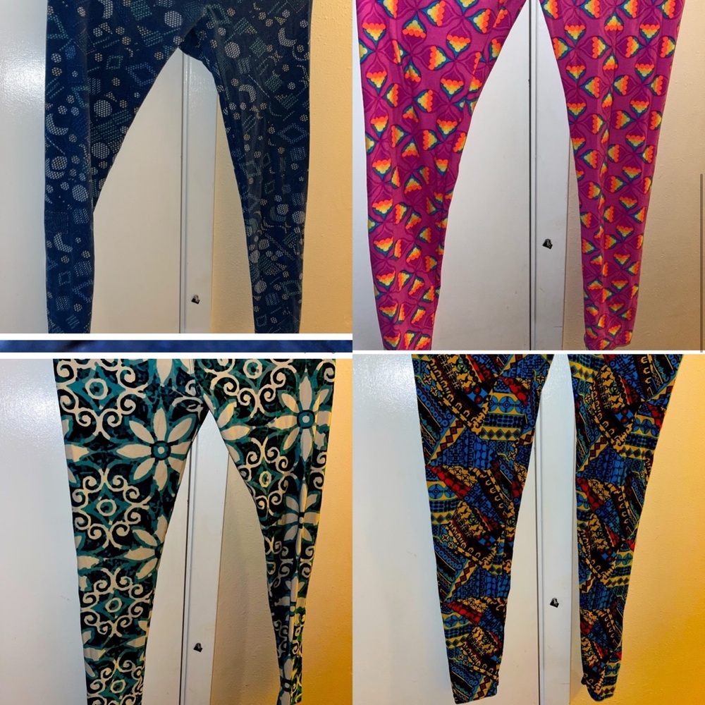 4 pairs of one size LulaRoe leggings good condition